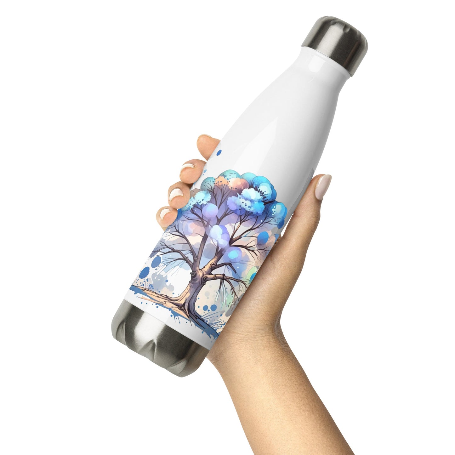 Tree Watercolor Art Stainless Steel Water Bottle - Stainless Steel Water Bottle - Discovery Co.