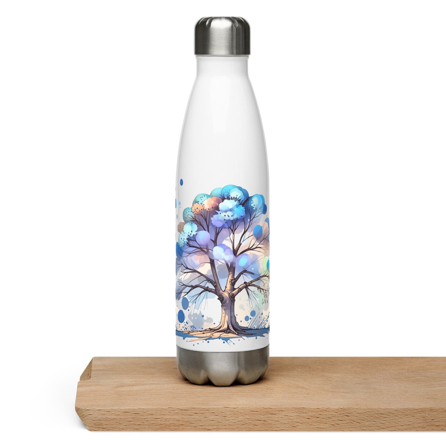 Tree Watercolor Art Stainless Steel Water Bottle - Stainless Steel Water Bottle - Discovery Co.