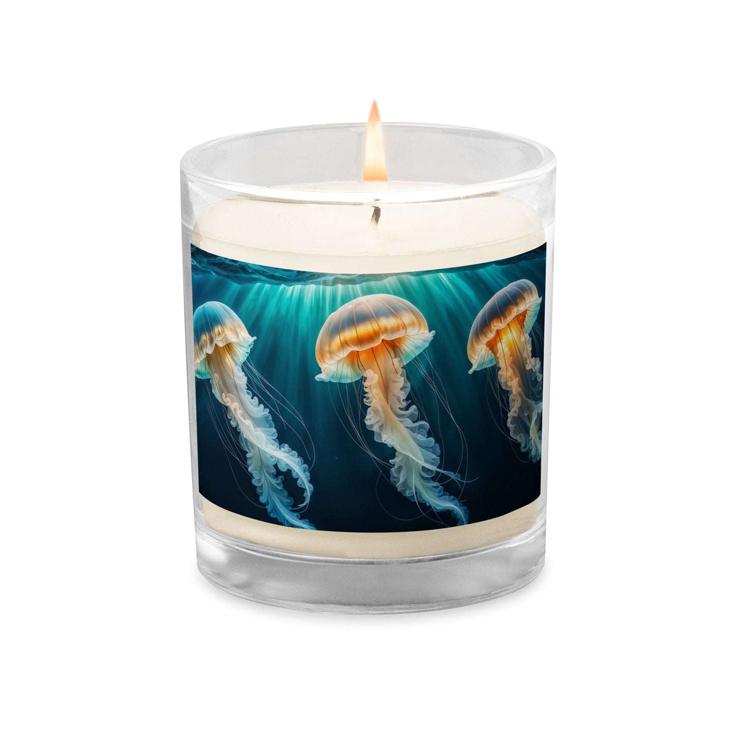 Trio Of Jellyfish Glass Jar Soy Wax Candle - Candles - Discovery Co.