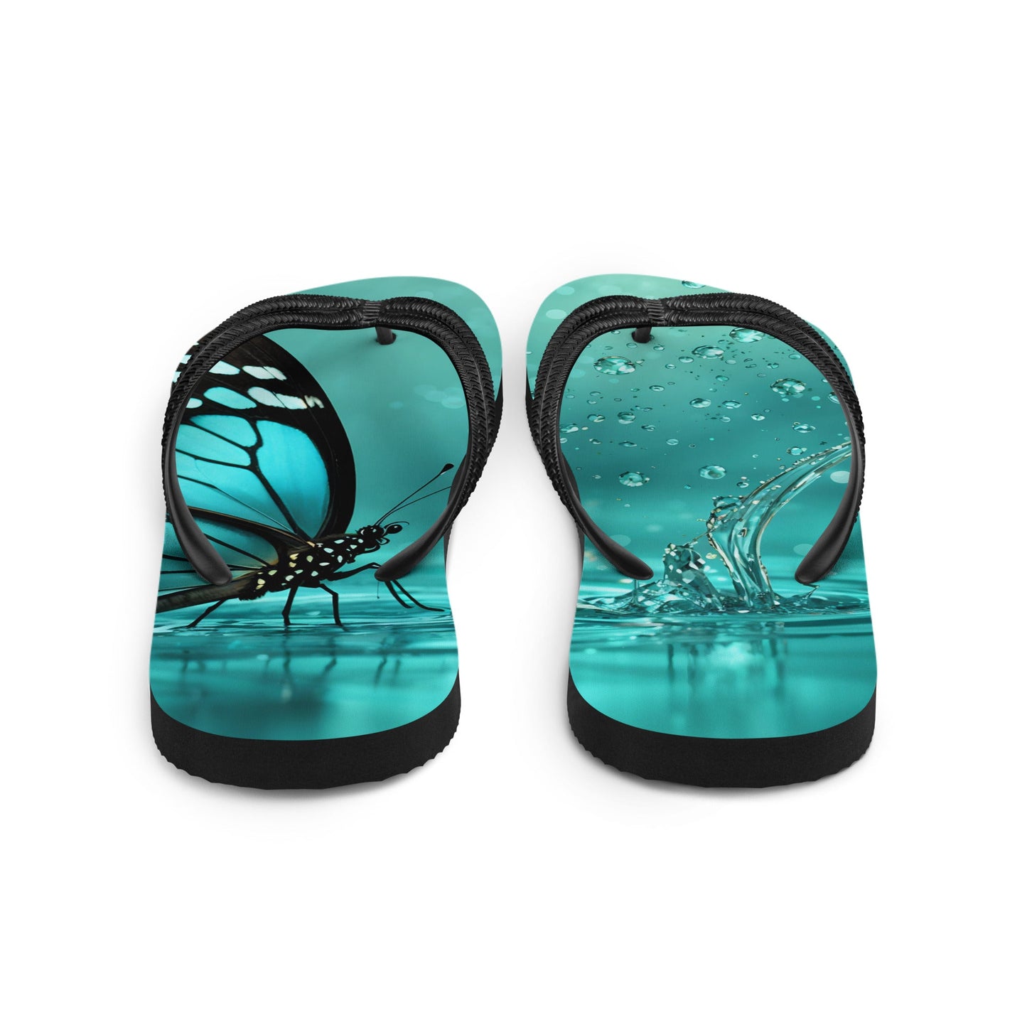 Turquoise Butterfly II Flip - Flops - Footwear - Discovery Co.