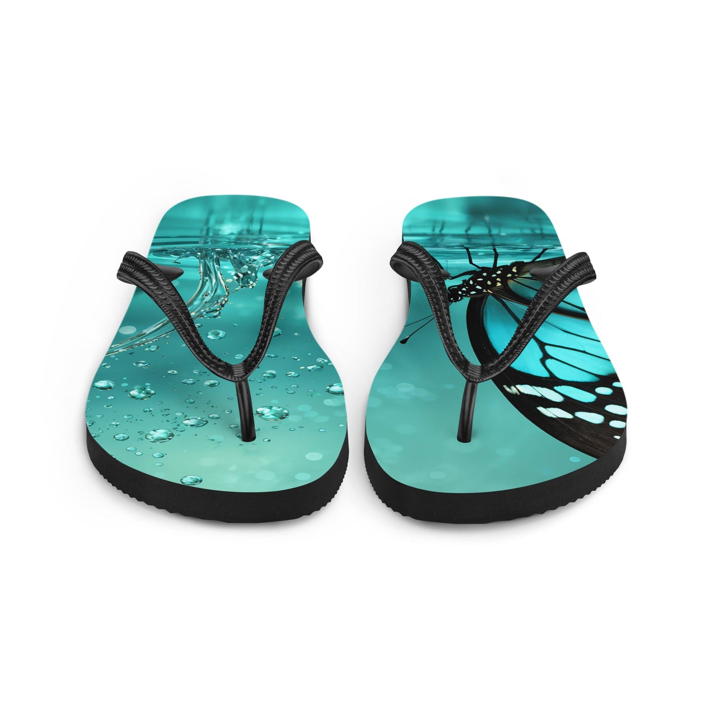 Turquoise Butterfly II Flip - Flops - Footwear - Discovery Co.