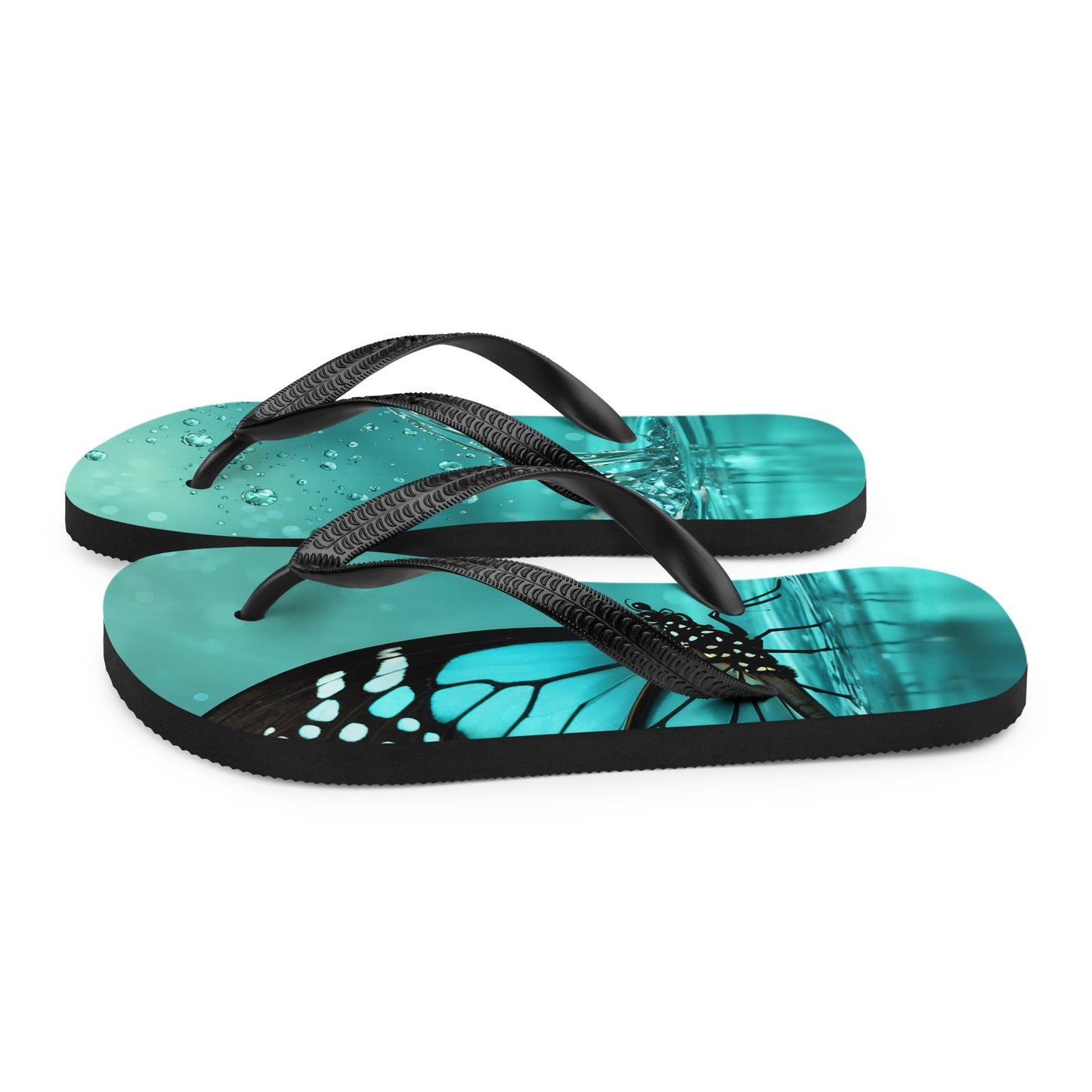 Turquoise Butterfly II Flip - Flops - Footwear - Discovery Co.