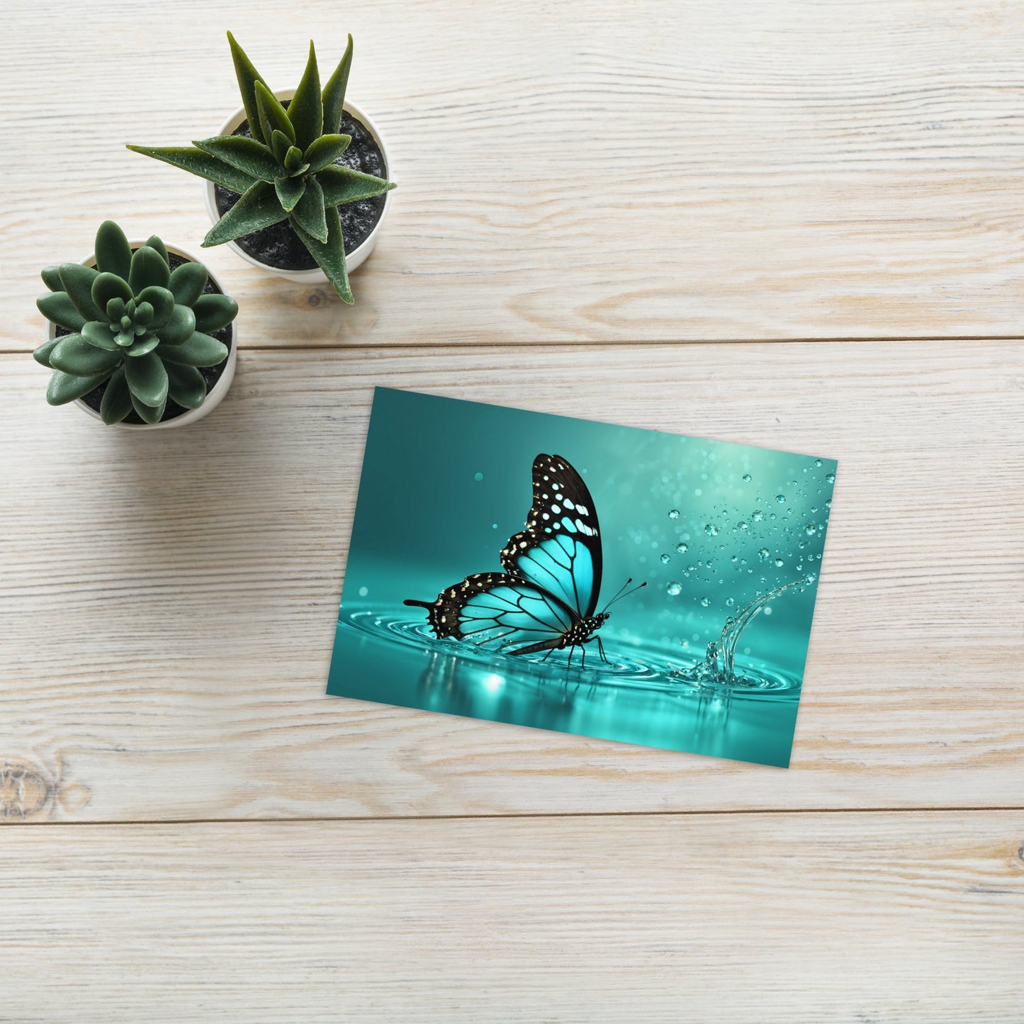 Turquoise Butterfly II Greeting Card - Greeting Card - Discovery Co.