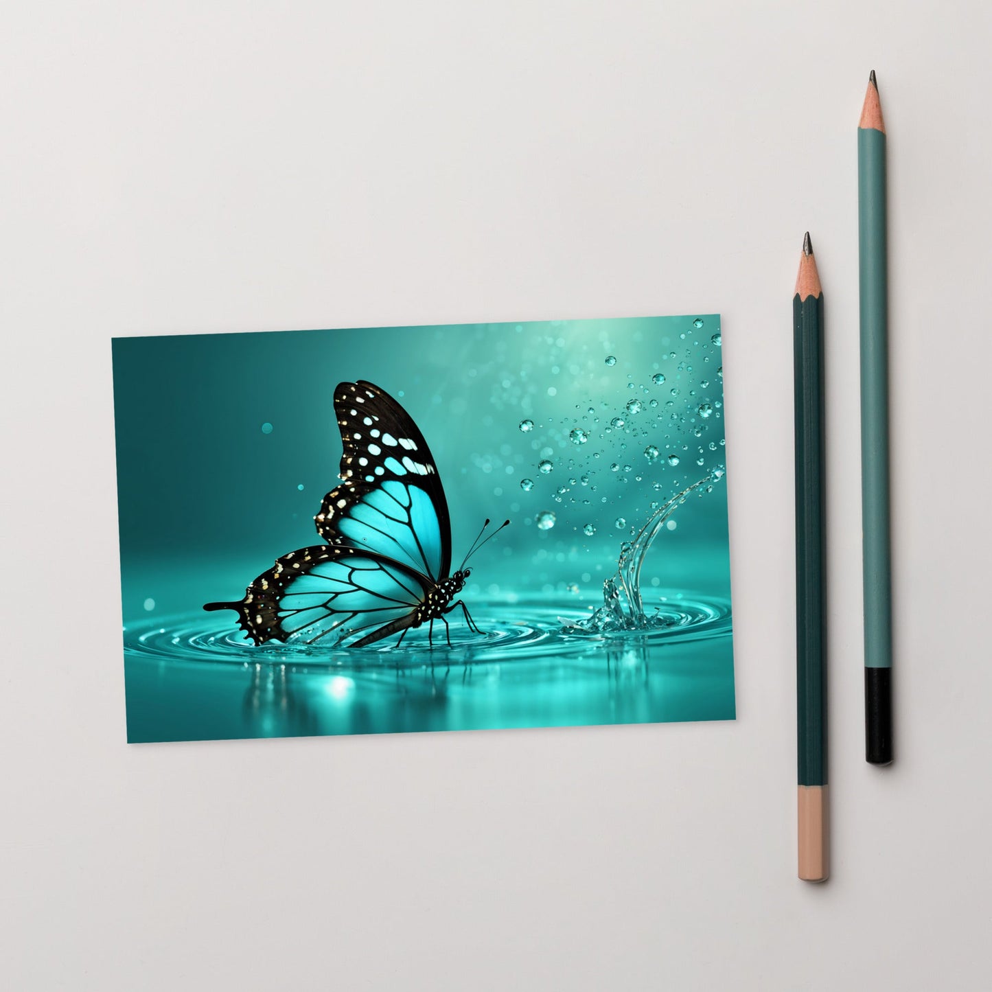 Turquoise Butterfly II Standard Postcard - Post Cards - Discovery Co.
