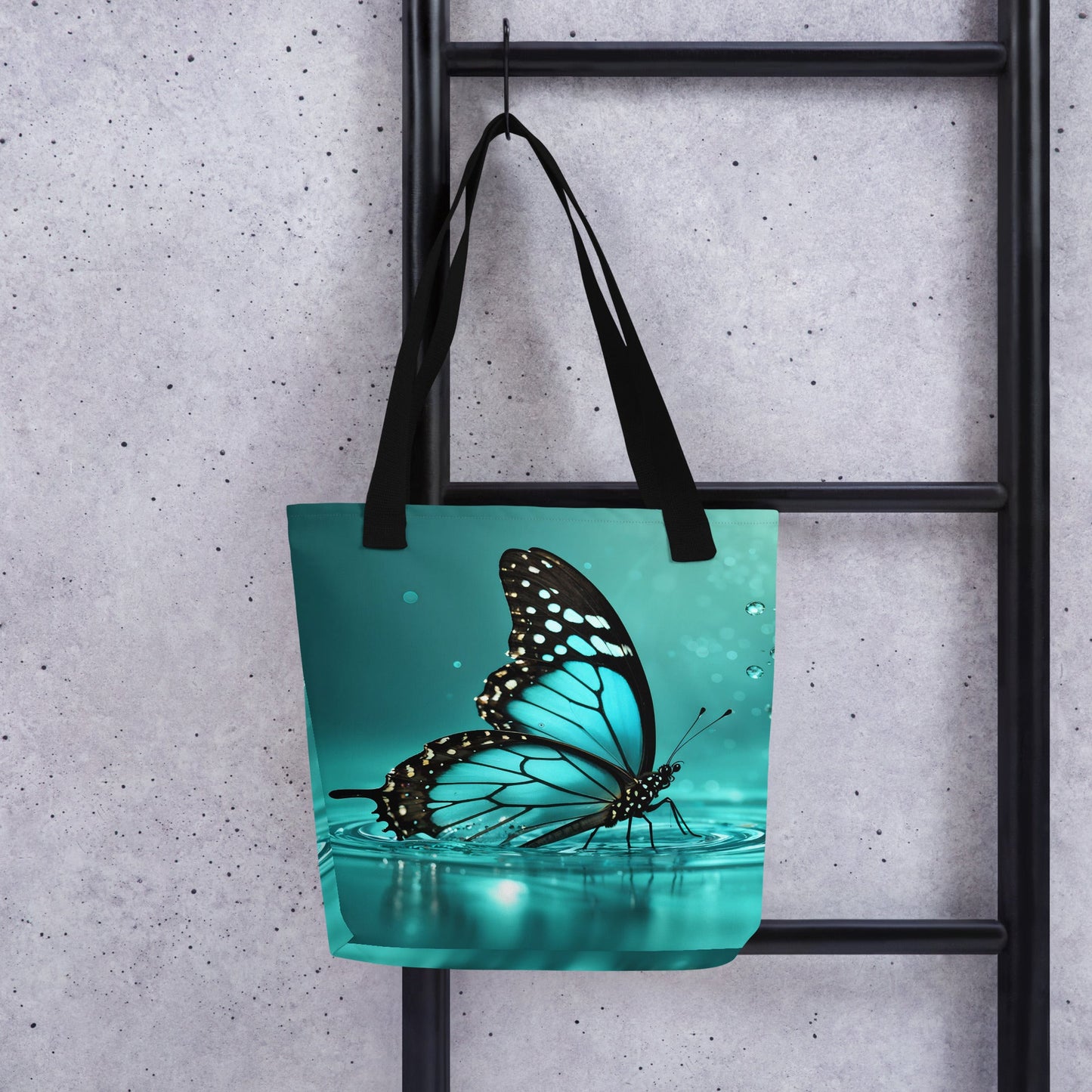 Turquoise Butterfly II Tote Bag - Tote Bags - Discovery Co.