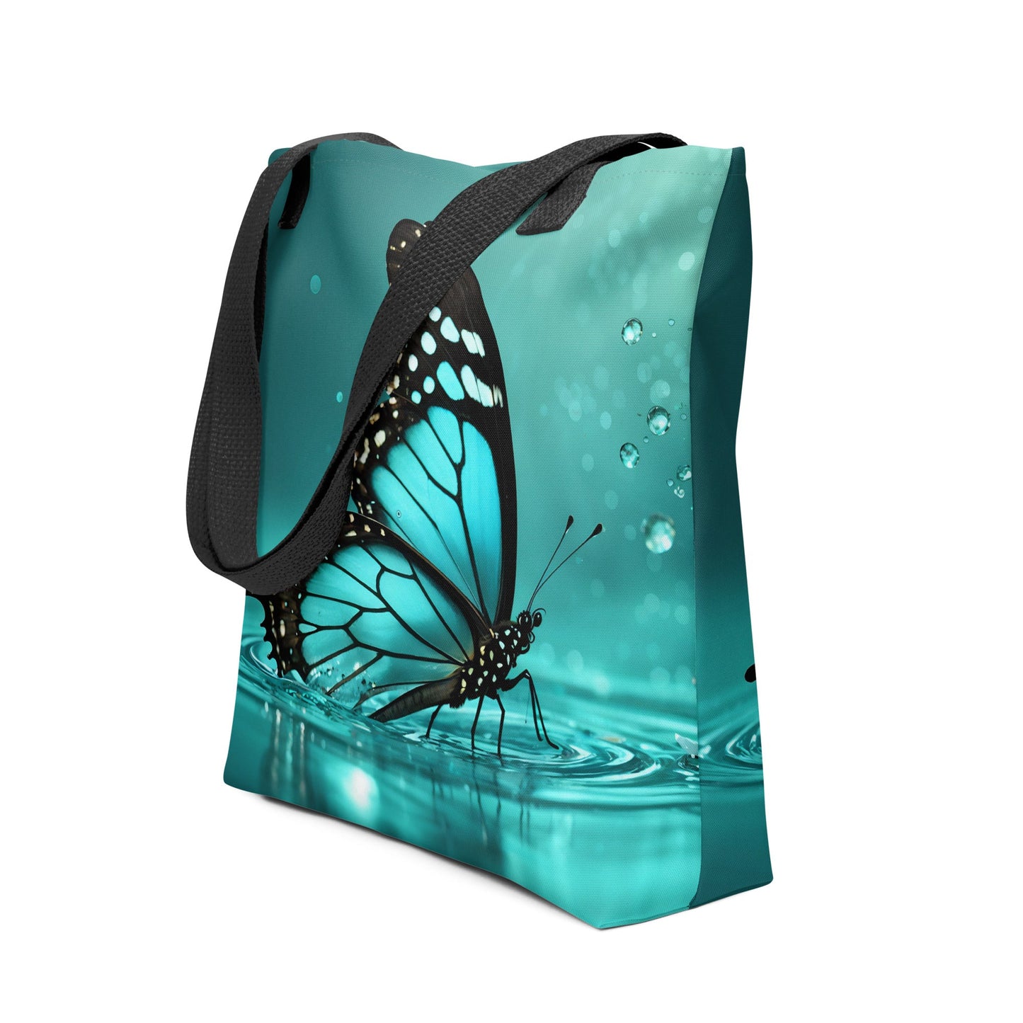 Turquoise Butterfly II Tote Bag - Tote Bags - Discovery Co.