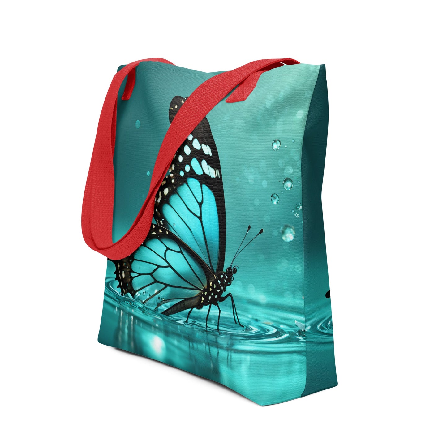 Turquoise Butterfly II Tote Bag - Tote Bags - Discovery Co.