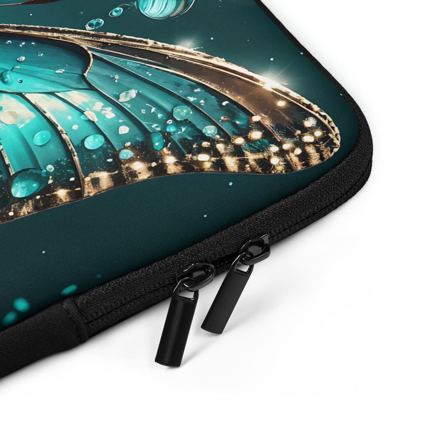 Turquoise Butterfly Laptop Sleeve - Laptop Cases - Discovery Co.