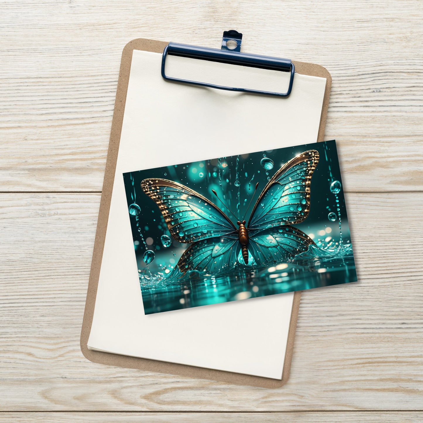 Turquoise Butterfly Standard Postcard - Post Cards - Discovery Co.