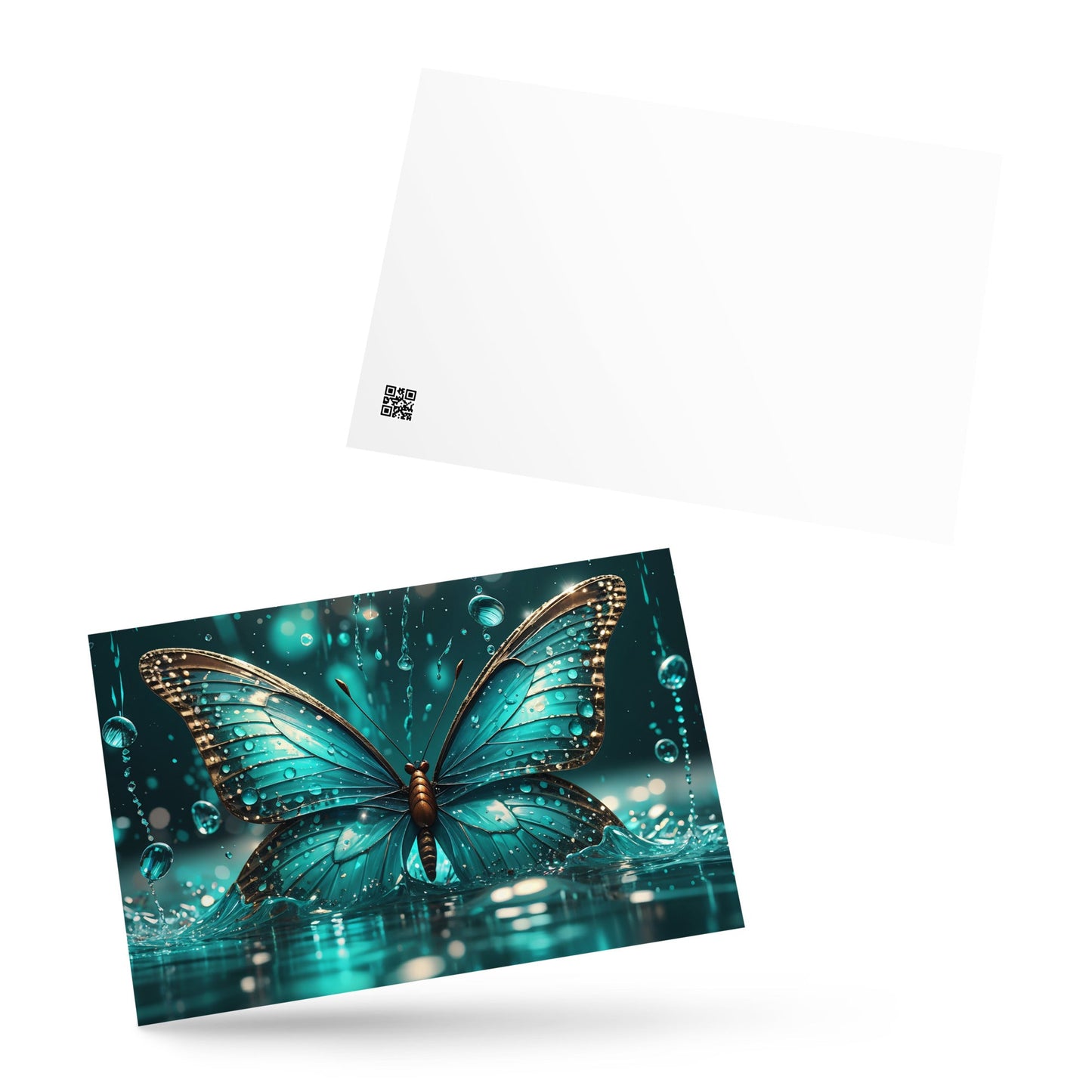 Turquoise Butterfly Standard Postcard - Post Cards - Discovery Co.