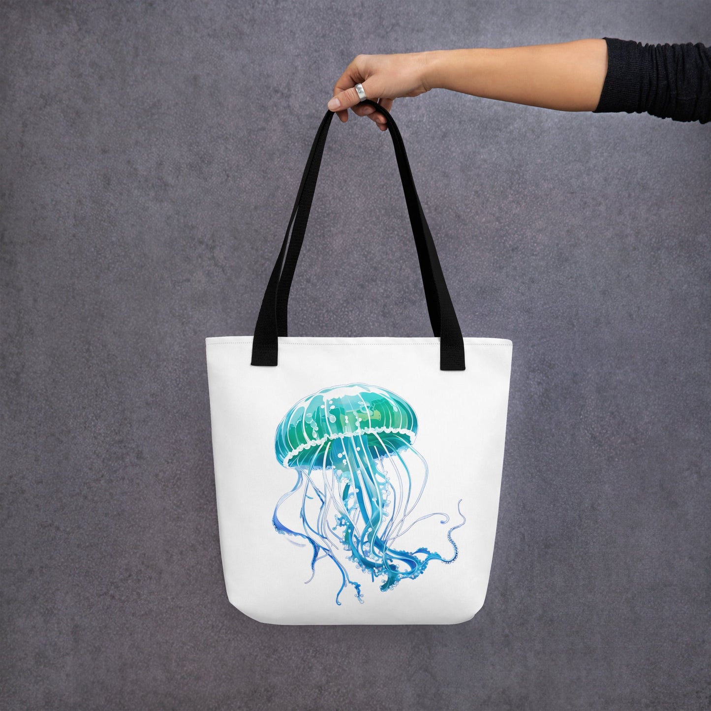 Turquoise Jellyfish Tote Bag - Tote Bags - Discovery Co.