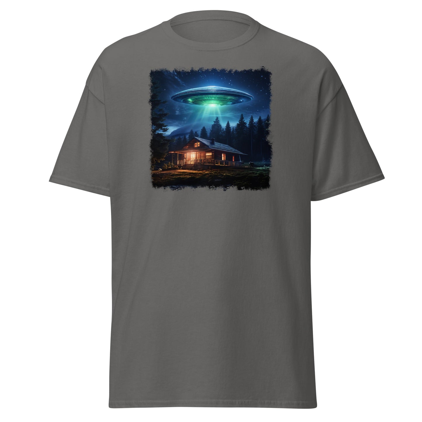 UFO Over Cabin Men's (Unisex) Classic Tee - Men's Shirts - Discovery Co.