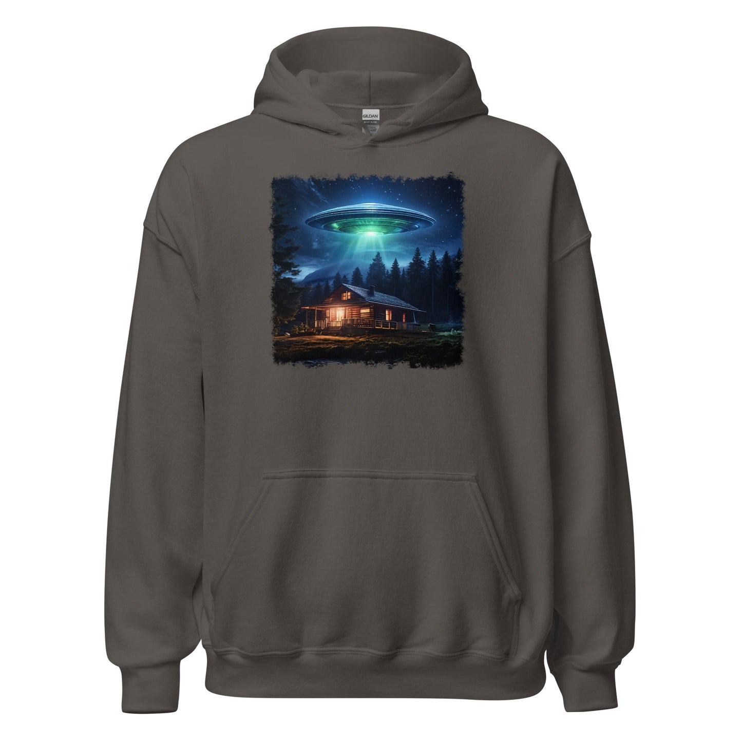 UFO Over Cabin Men's (Unisex) Hoodie - Hoodies - Discovery Co.