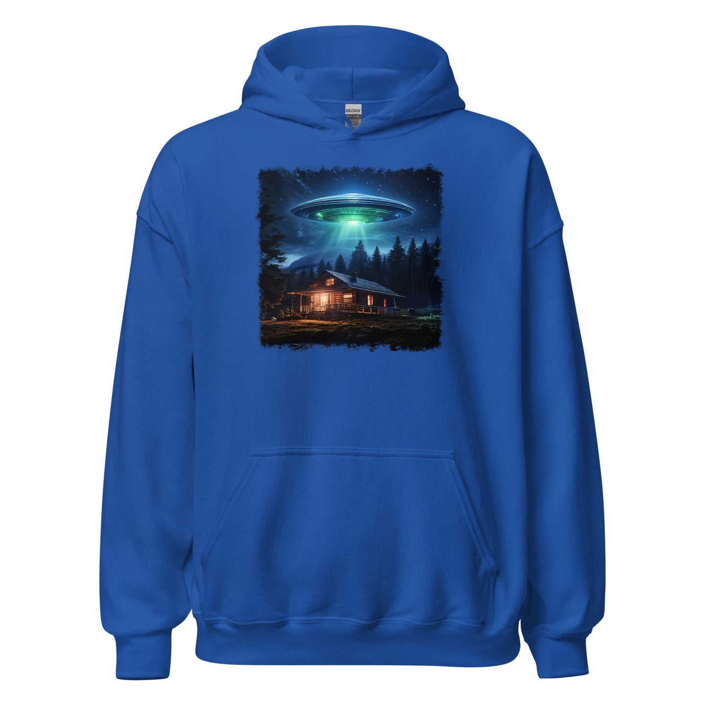 UFO Over Cabin Men's (Unisex) Hoodie - Hoodies - Discovery Co.