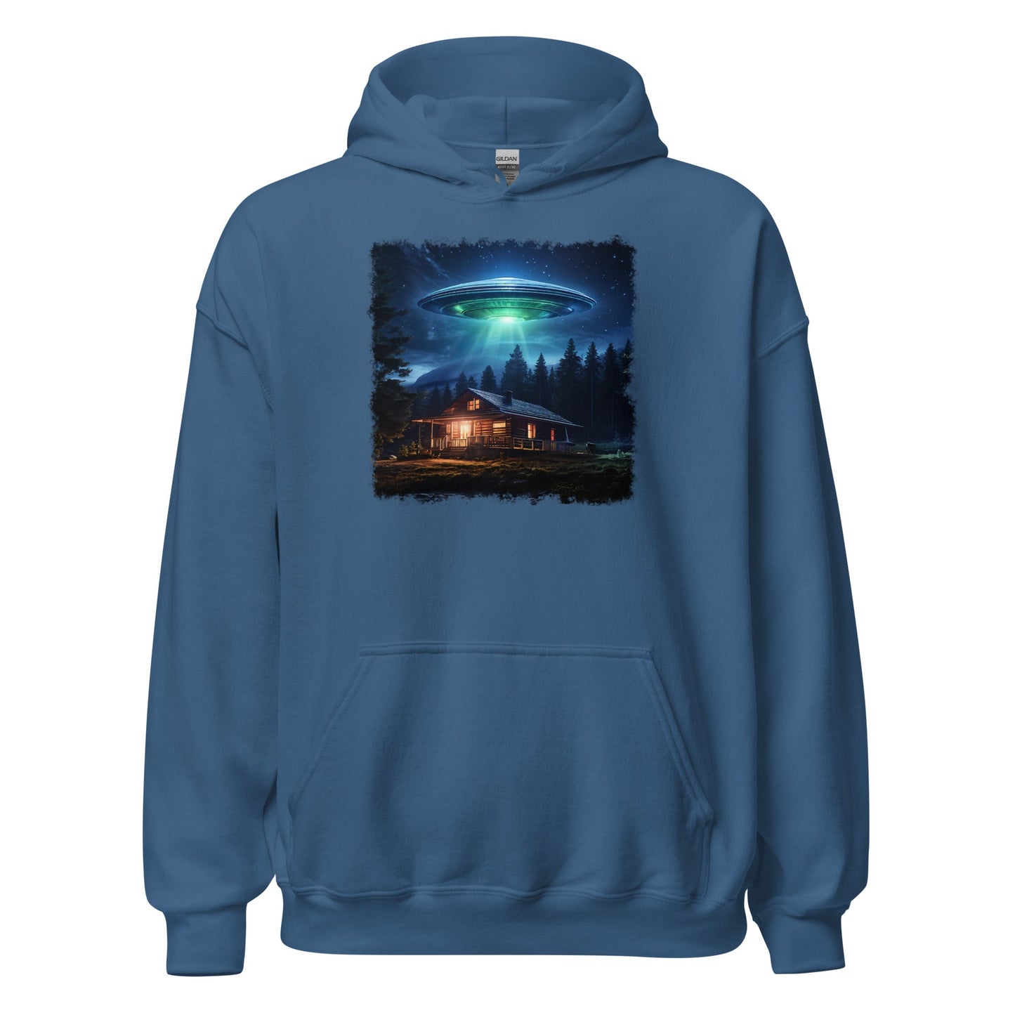 UFO Over Cabin Men's (Unisex) Hoodie - Hoodies - Discovery Co.
