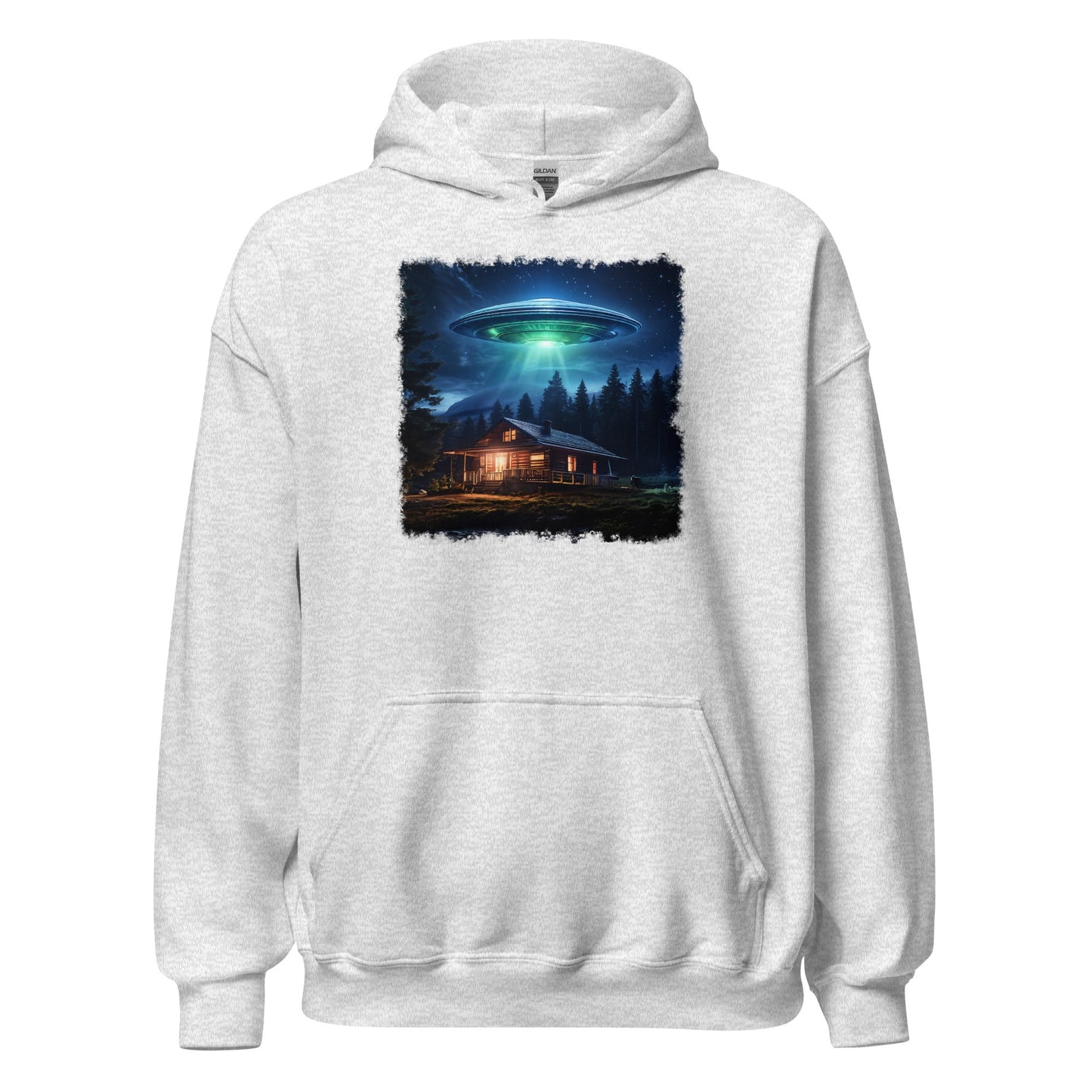 UFO Over Cabin Men's (Unisex) Hoodie - Hoodies - Discovery Co.