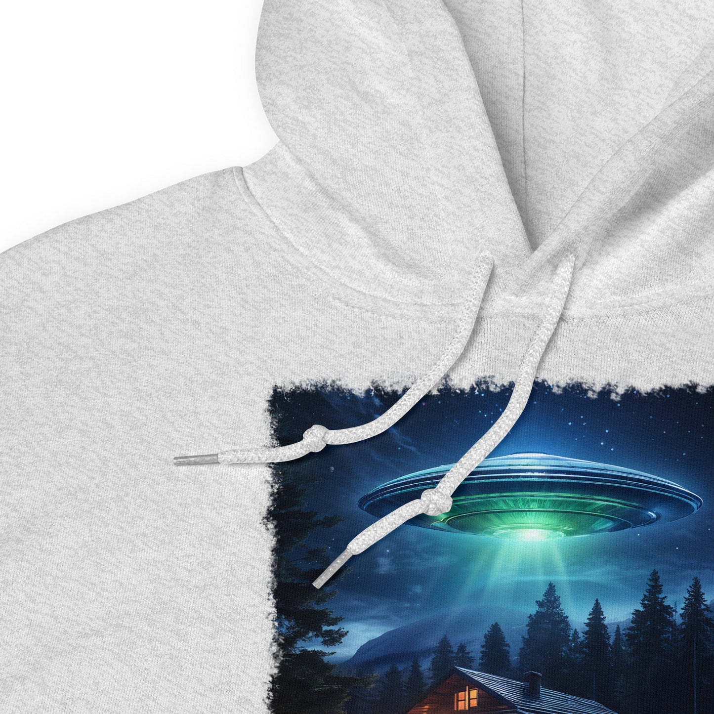 UFO Over Cabin Men's (Unisex) Hoodie - Hoodies - Discovery Co.