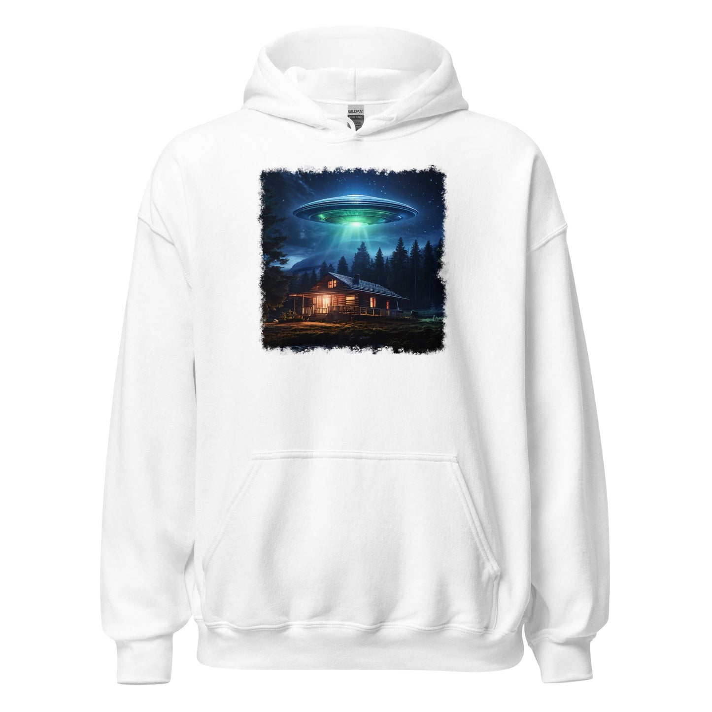 UFO Over Cabin Men's (Unisex) Hoodie - Hoodies - Discovery Co.
