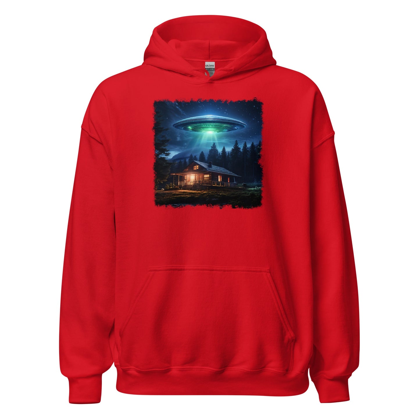 UFO Over Cabin Men's (Unisex) Hoodie - Hoodies - Discovery Co.