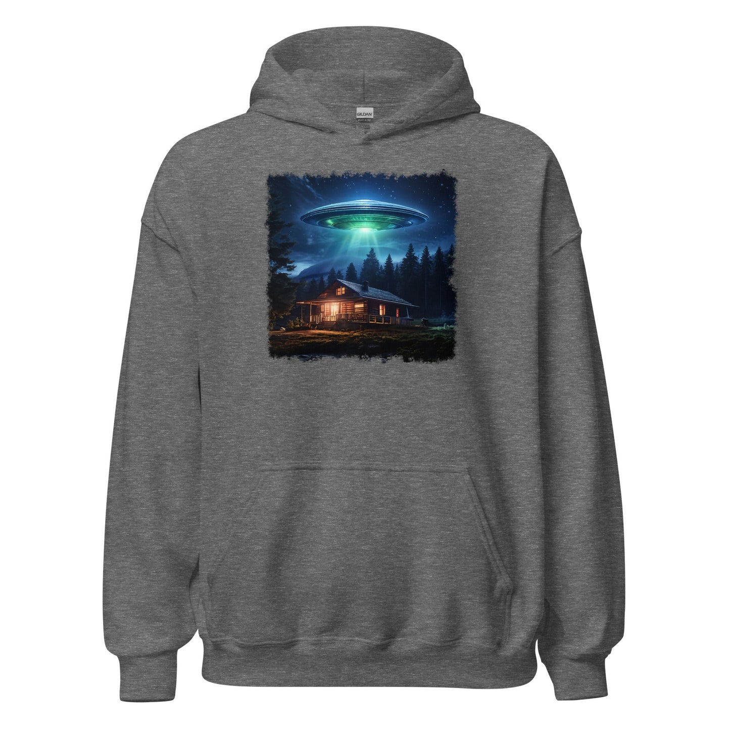 UFO Over Cabin Men's (Unisex) Hoodie - Hoodies - Discovery Co.
