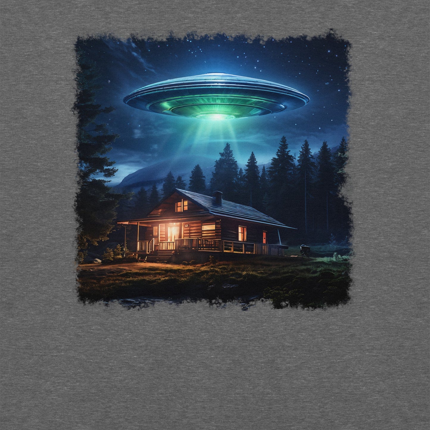 UFO Over Cabin Women's (Unisex) Hoodie - Hoodies - Discovery Co.