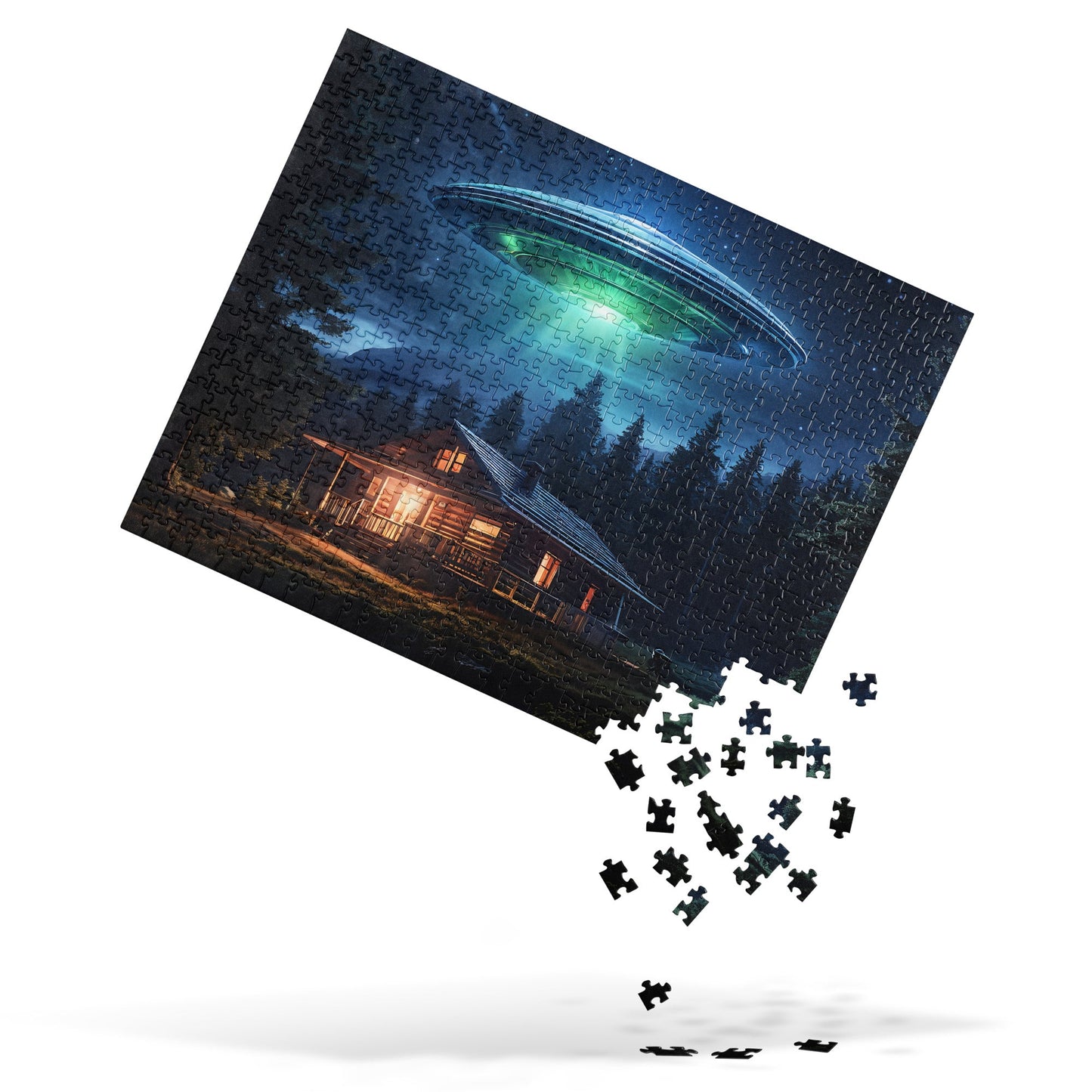UFO Over House Jigsaw Puzzle - Puzzle - Discovery Co.