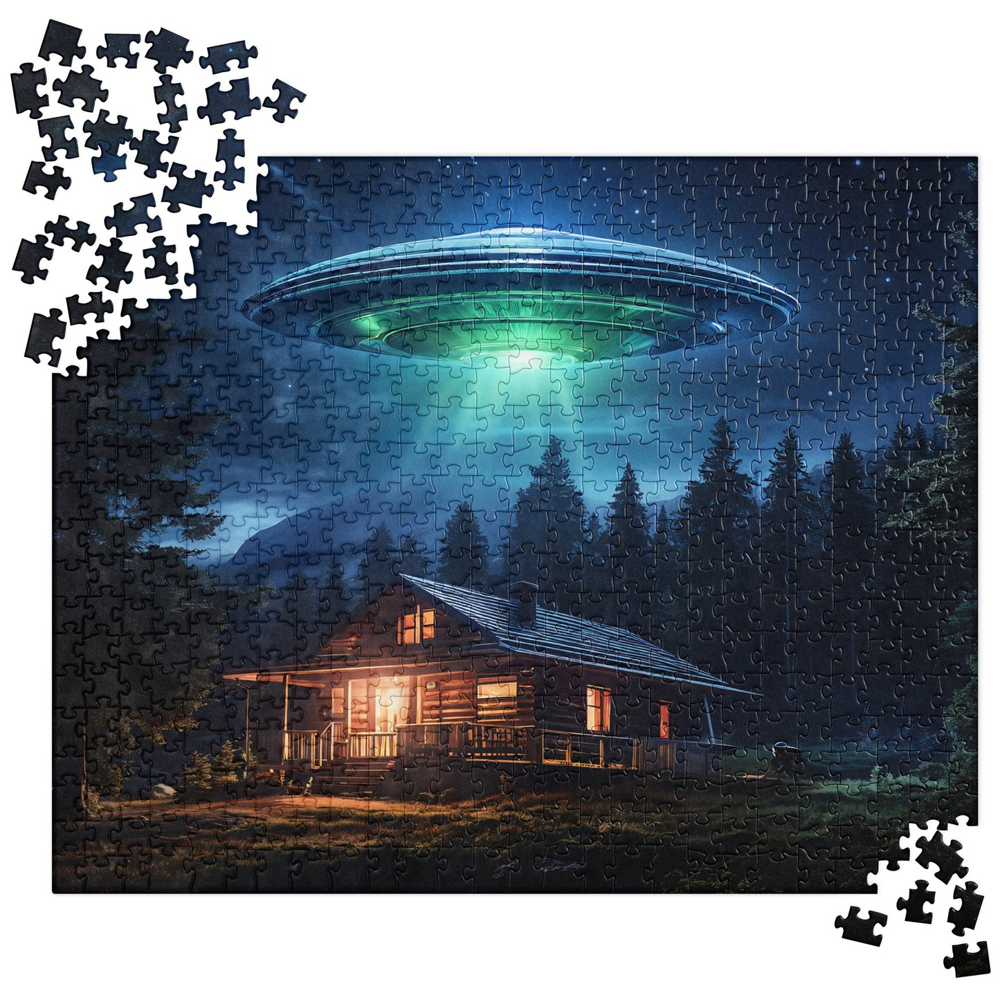 UFO Over House Jigsaw Puzzle - Puzzle - Discovery Co.