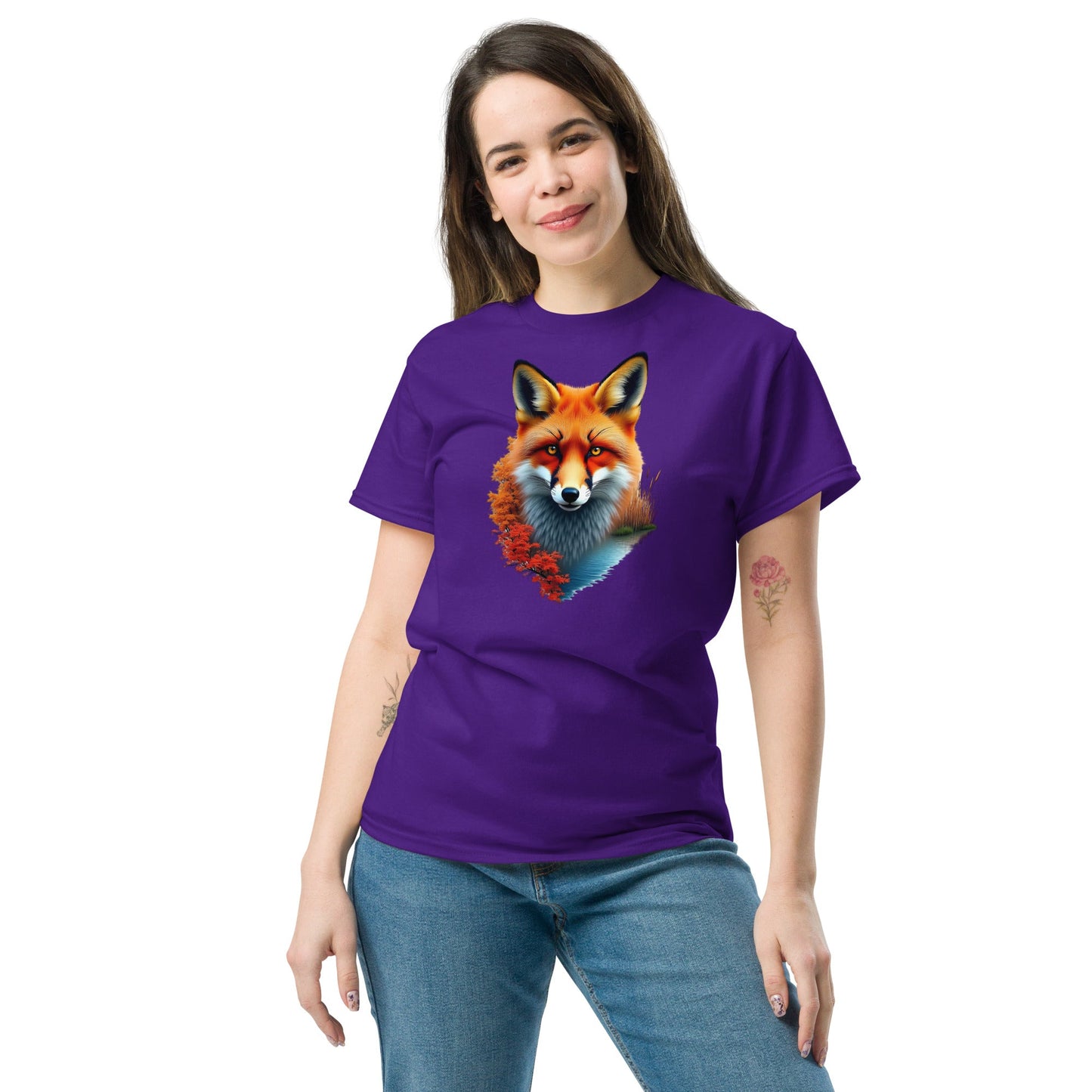 Vivid Fox Women's (Unisex) Classic Tee - Women's Shirts - Discovery Co.