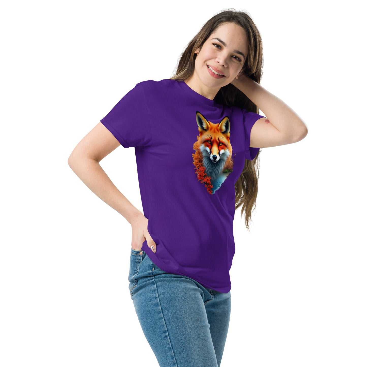 Vivid Fox Women's (Unisex) Classic Tee - Women's Shirts - Discovery Co.