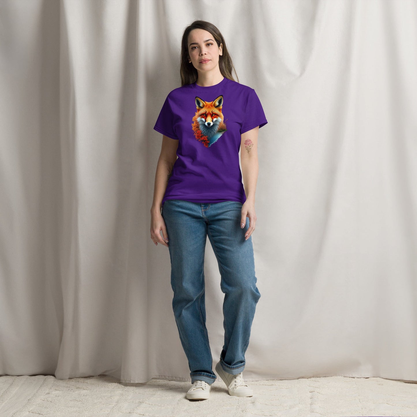 Vivid Fox Women's (Unisex) Classic Tee - Women's Shirts - Discovery Co.