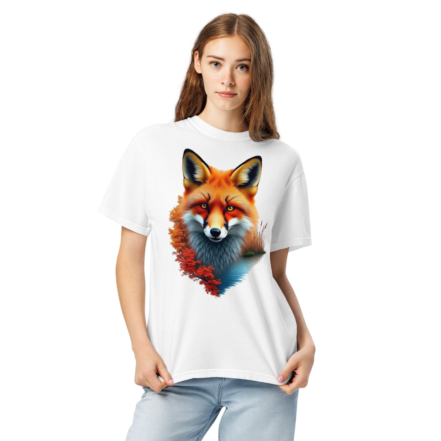 Vivid Fox Women's (Unisex) Premium Tee - Women's Shirts - Discovery Co.