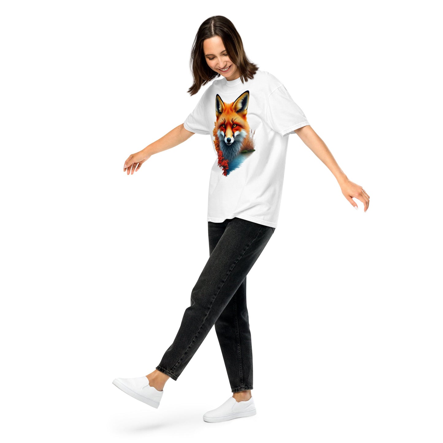 Vivid Fox Women's (Unisex) Premium Tee - Women's Shirts - Discovery Co.