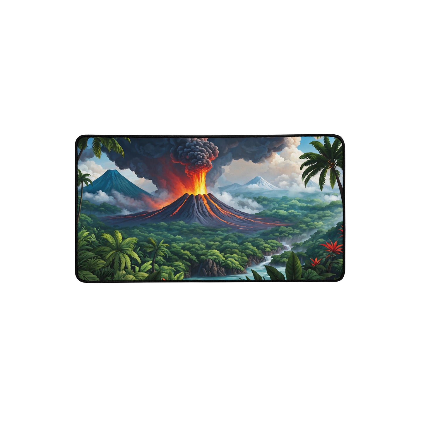 Volcano And Snowy Mountains Desk Mat - Mouse Pads - Discovery Co.