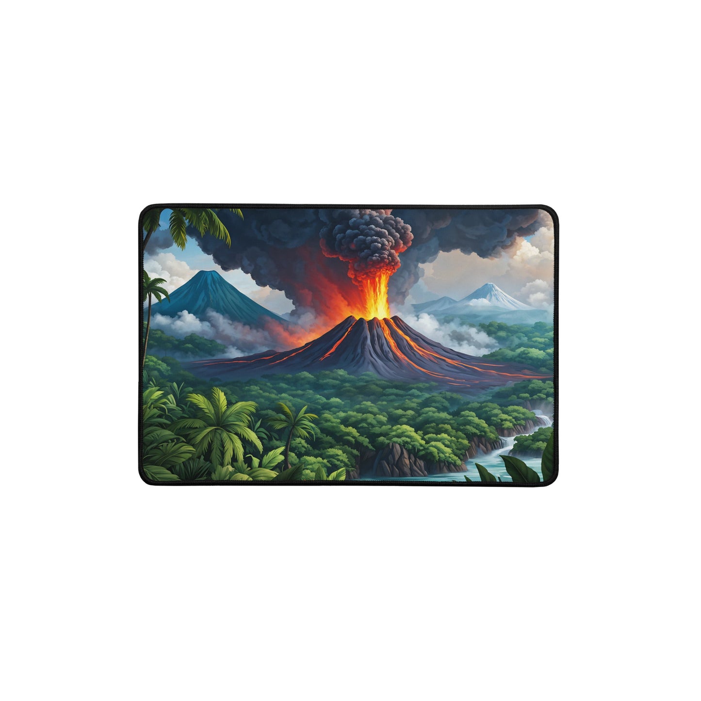 Volcano And Snowy Mountains Desk Mat - Mouse Pads - Discovery Co.