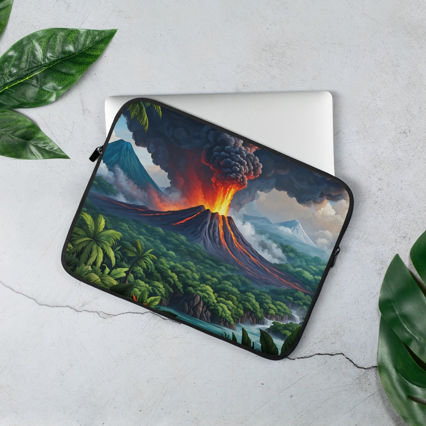 Volcano And Snowy Mountains Laptop Sleeve - Laptop Cases - Discovery Co.