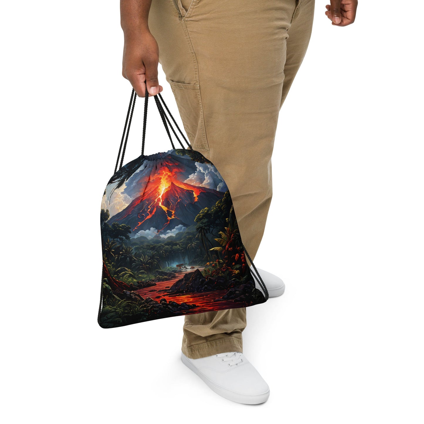 Volcano Drawstring Bag - Drawstring Bag - Discovery Co.