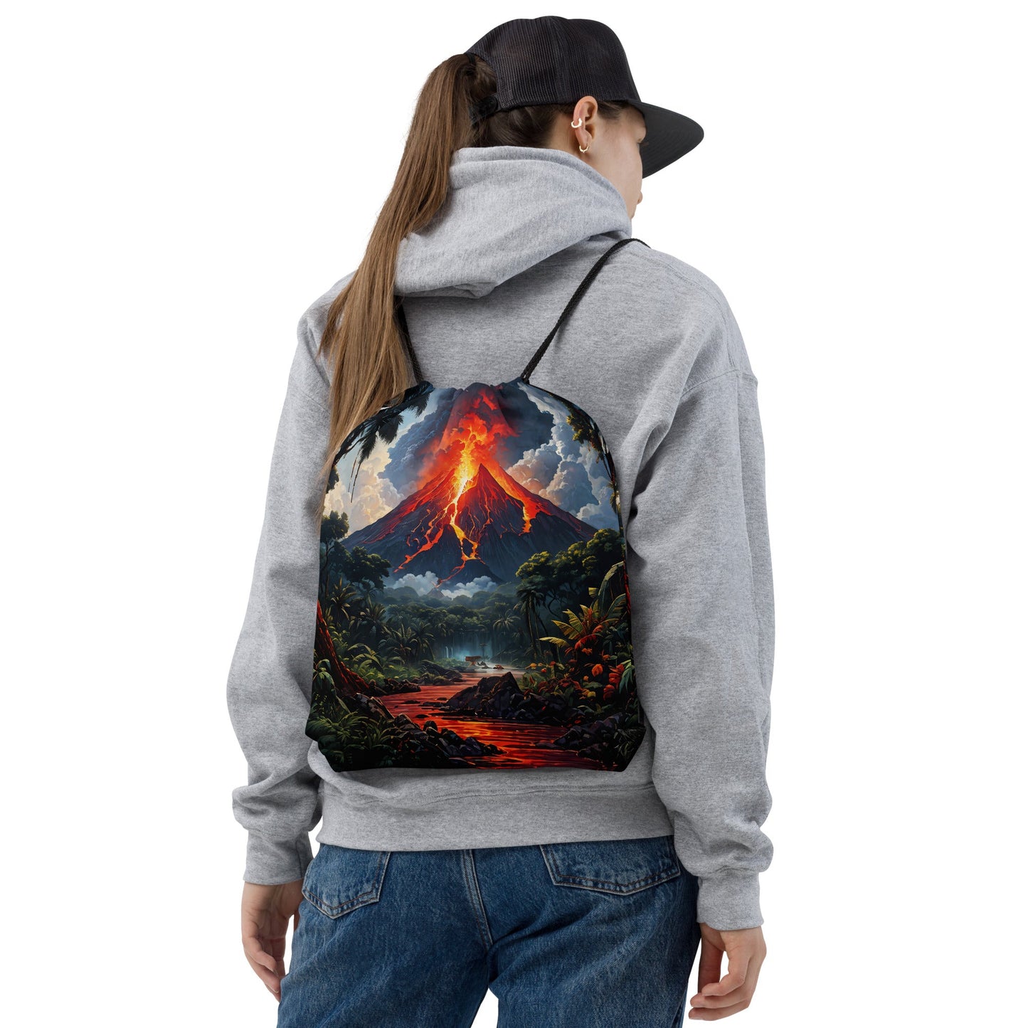 Volcano Drawstring Bag - Drawstring Bag - Discovery Co.