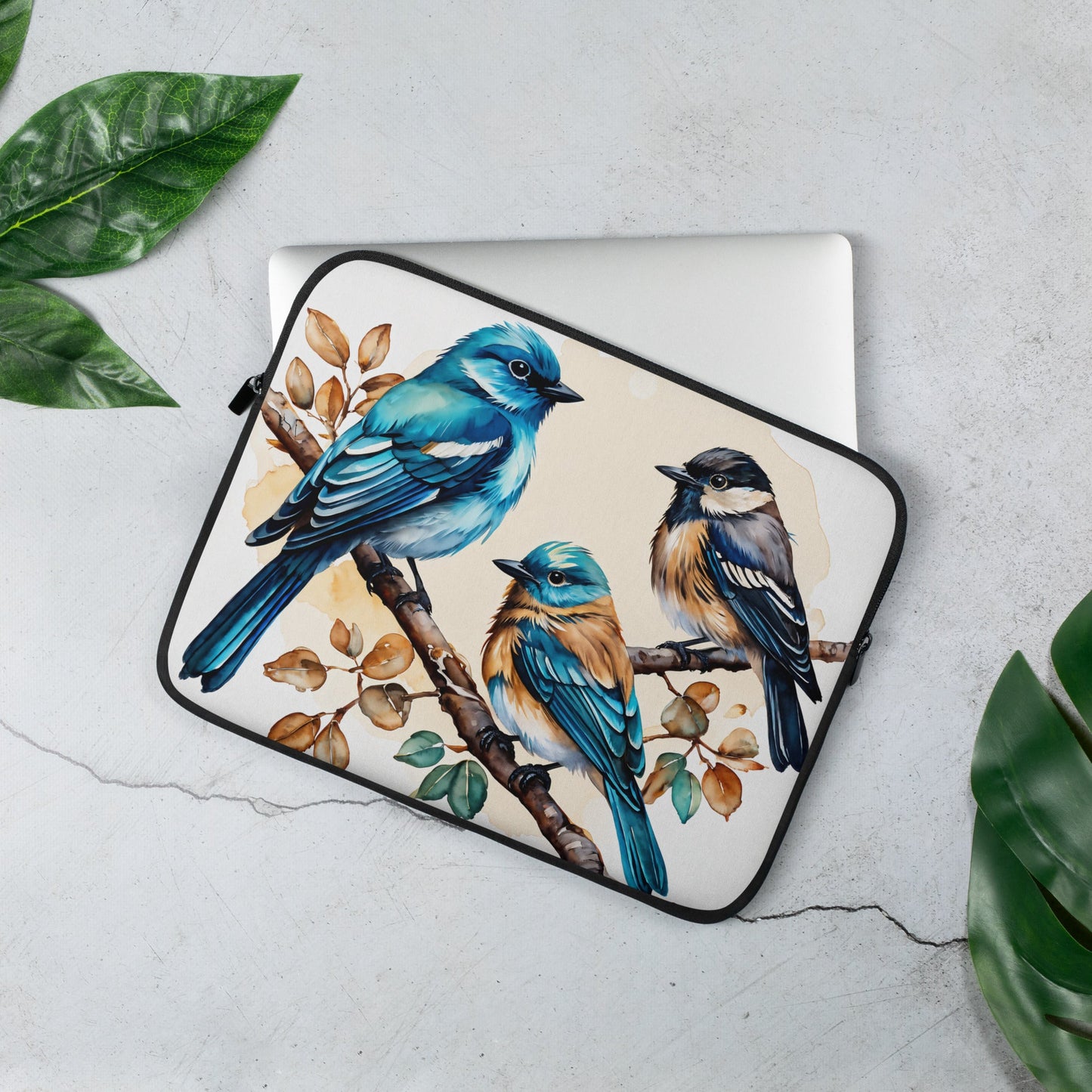 Watercolor Birds II Laptop Sleeve - Laptop Cases - Discovery Co.