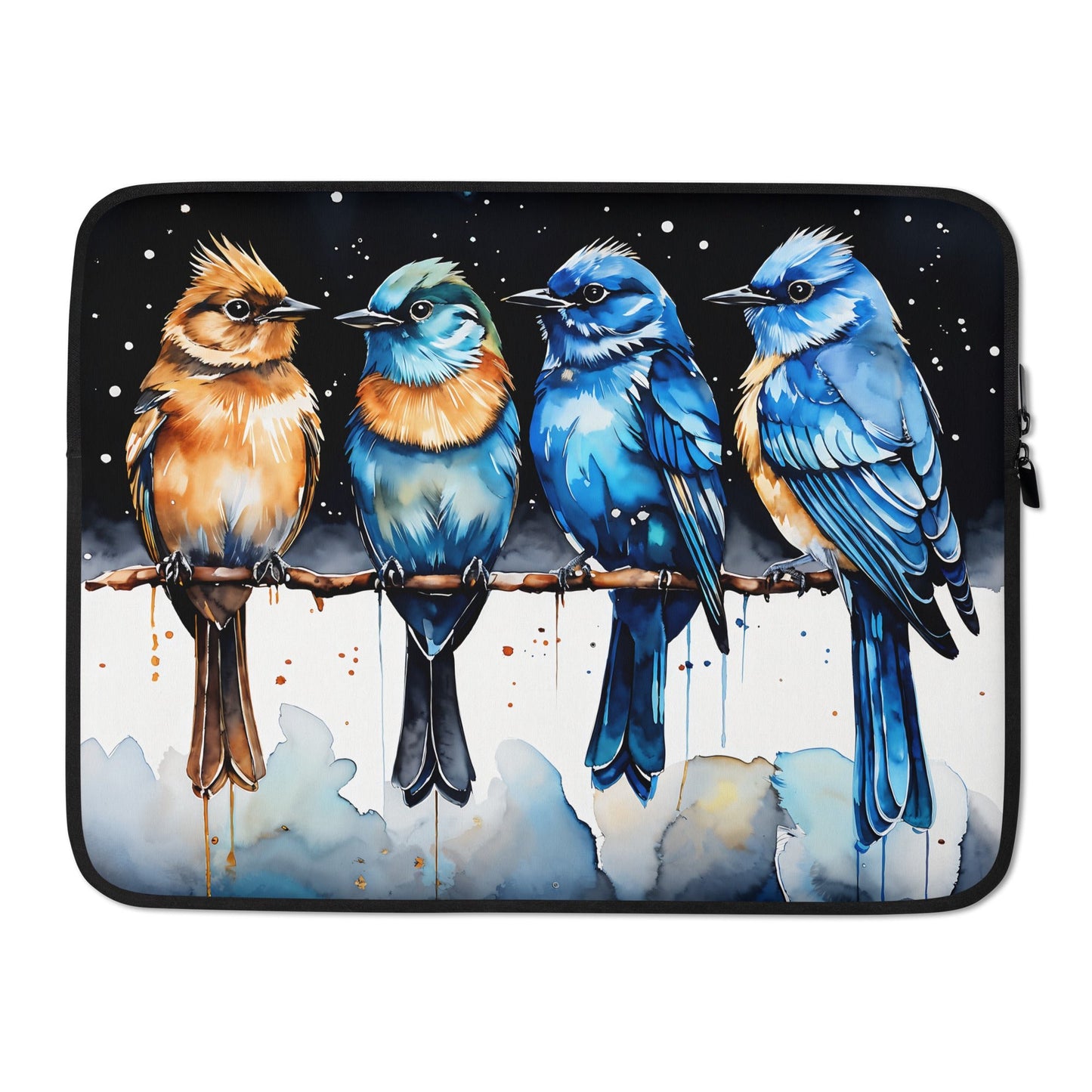 Watercolor Birds On A Branch Laptop Sleeve - Laptop Cases - Discovery Co.