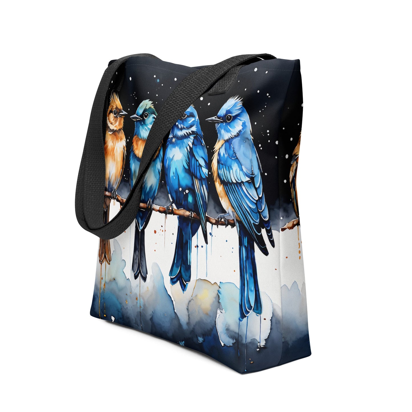 Watercolor Birds On A Branch Tote Bag - Tote Bags - Discovery Co.