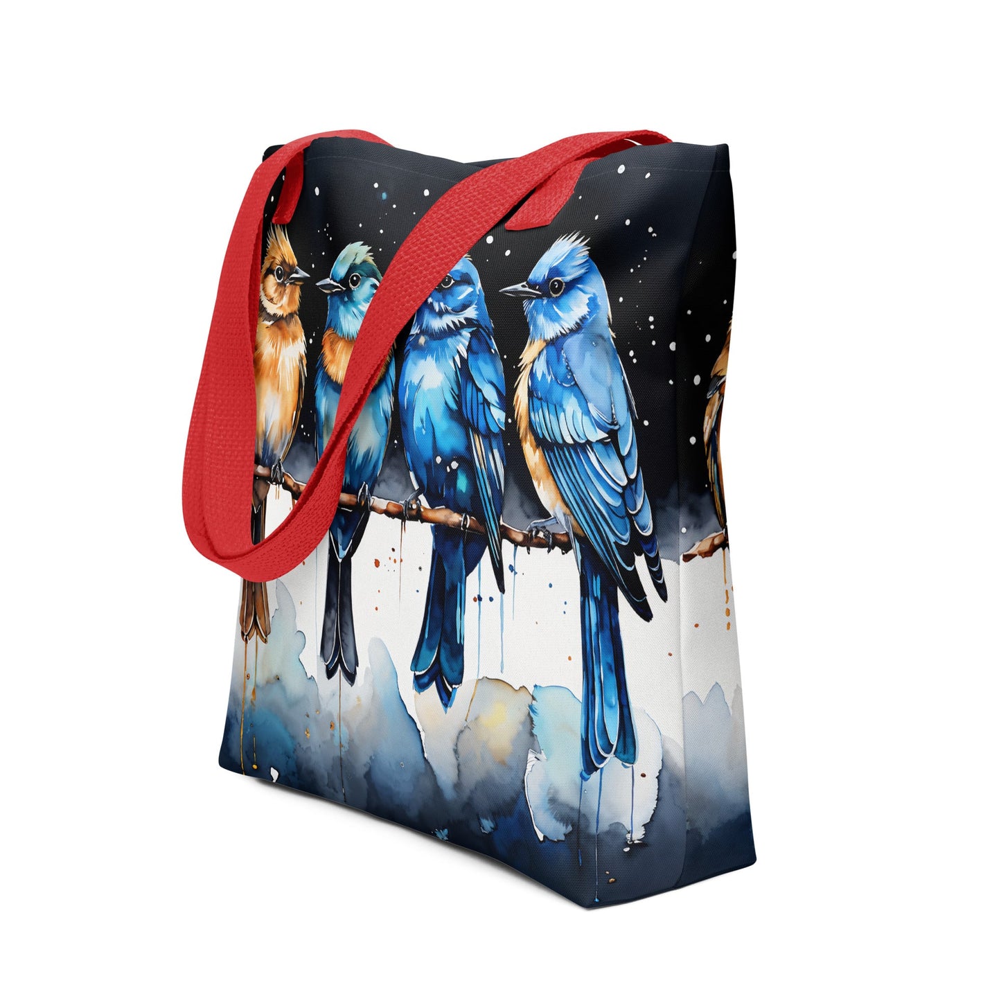 Watercolor Birds On A Branch Tote Bag - Tote Bags - Discovery Co.