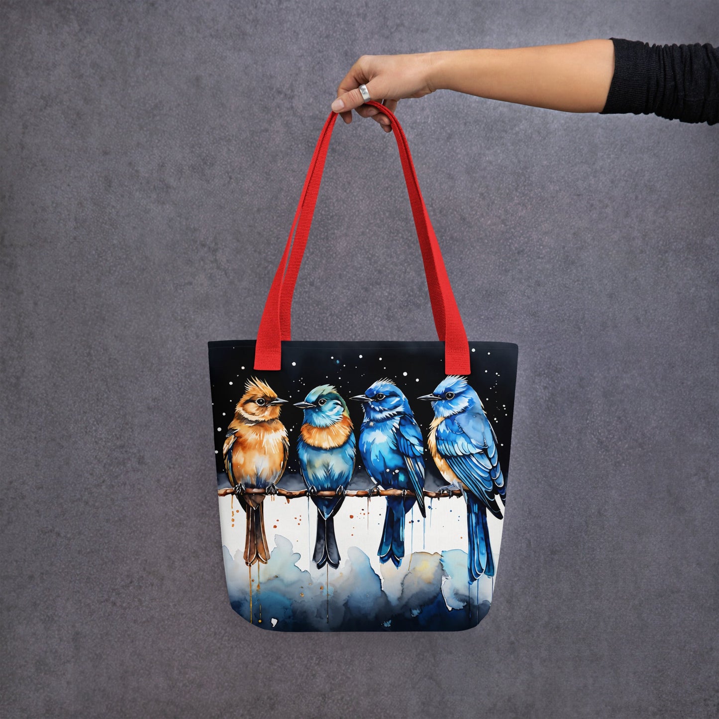 Watercolor Birds On A Branch Tote Bag - Tote Bags - Discovery Co.