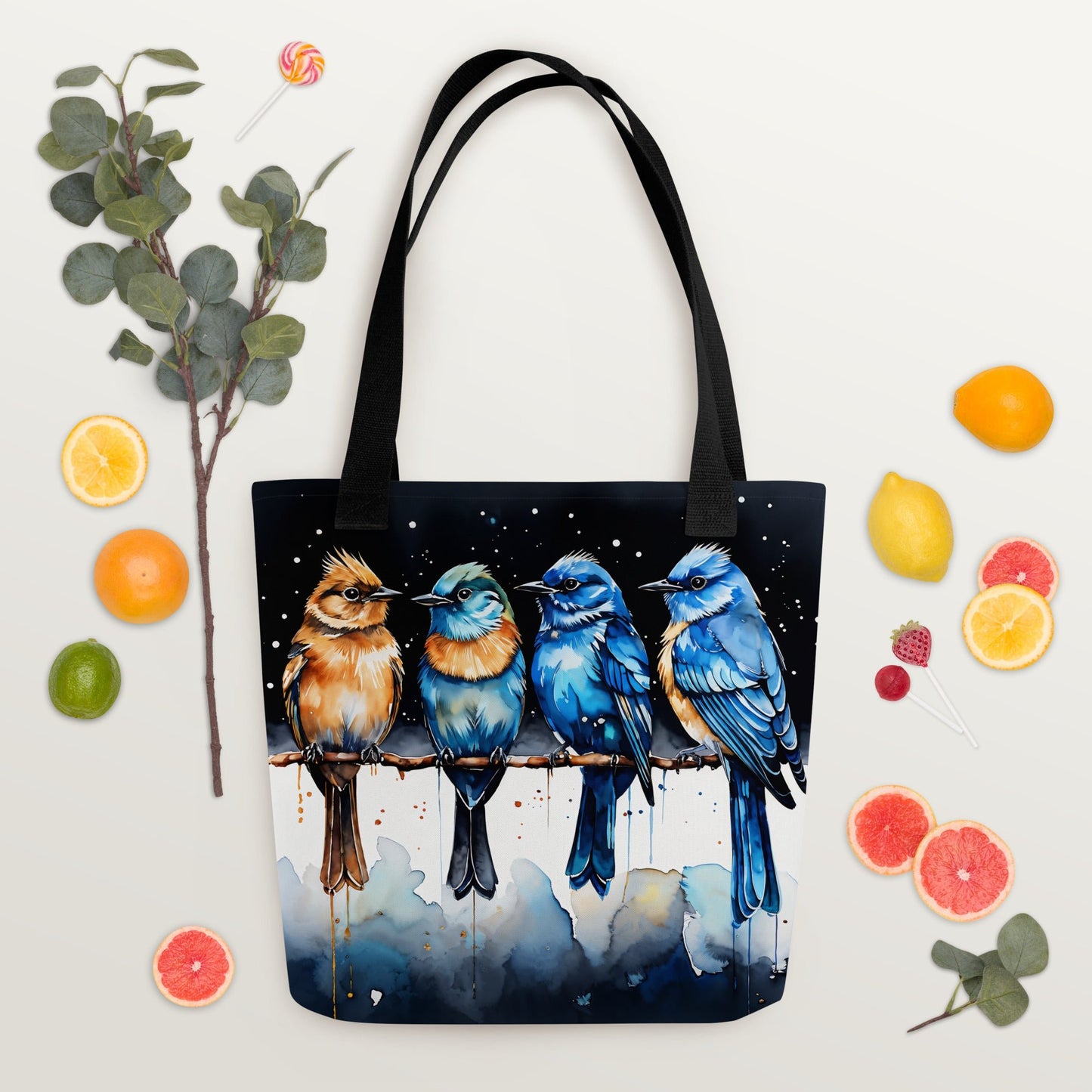 Watercolor Birds On A Branch Tote Bag - Tote Bags - Discovery Co.