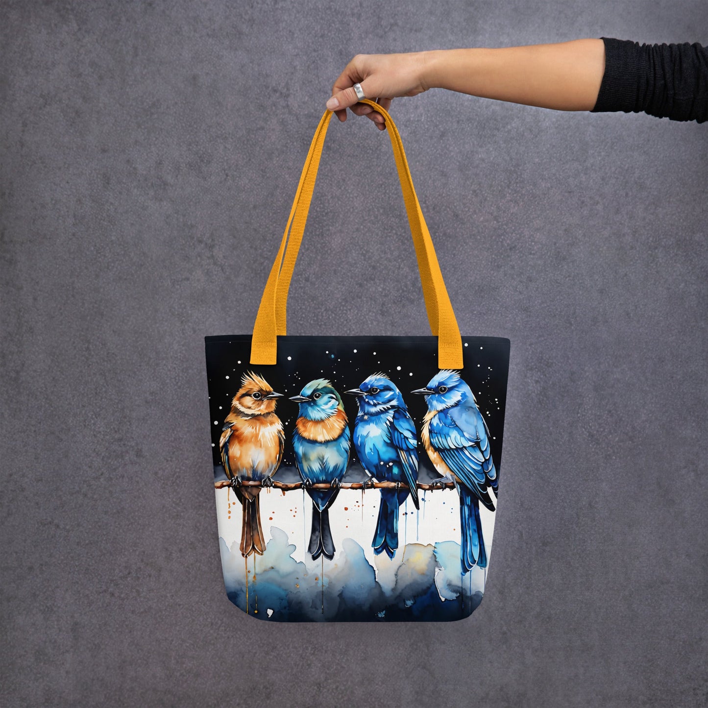 Watercolor Birds On A Branch Tote Bag - Tote Bags - Discovery Co.