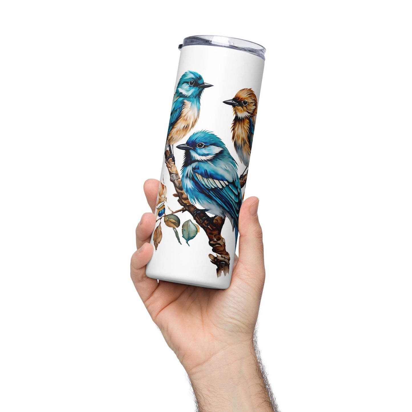 Watercolor Birds Stainless Steel Tumbler - Steel Tumbler - Discovery Co.