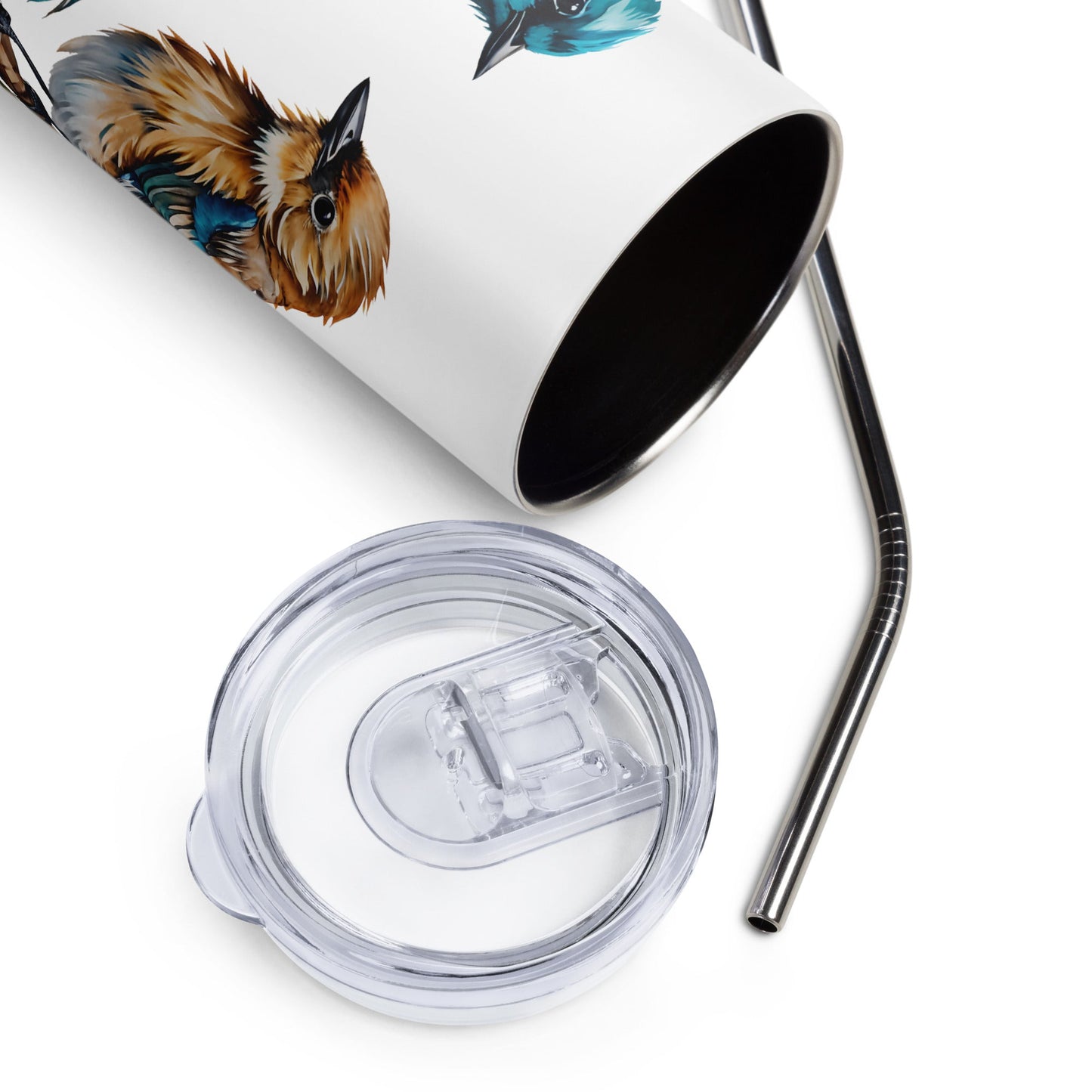 Watercolor Birds Stainless Steel Tumbler - Steel Tumbler - Discovery Co.