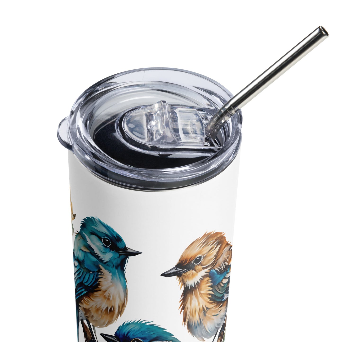 Watercolor Birds Stainless Steel Tumbler - Steel Tumbler - Discovery Co.