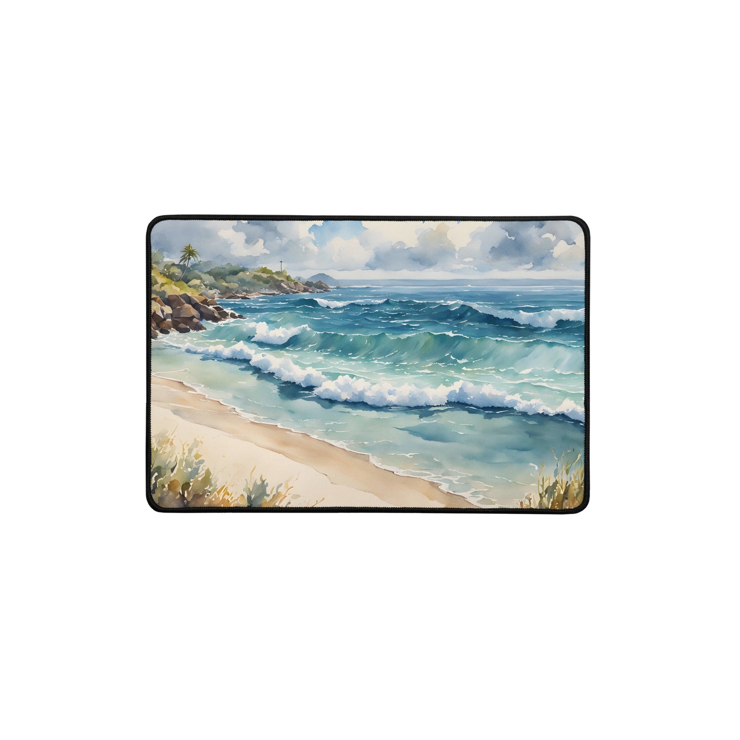 Watercolor Day At The Beach Desk Mat - Mouse Pads - Discovery Co.