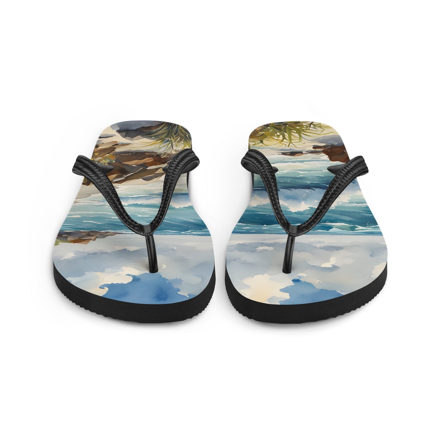 Watercolor Seashore Flip - Flops - Footwear - Discovery Co.