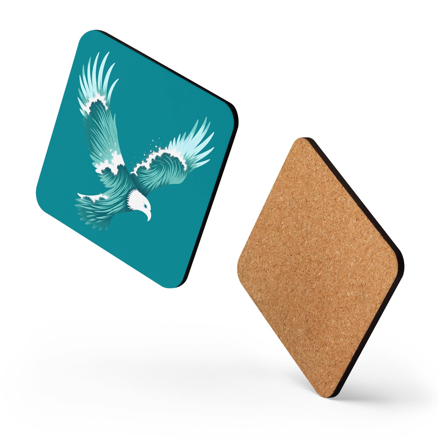Wave Eagle Cork - Back Coaster - Coasters - Discovery Co.